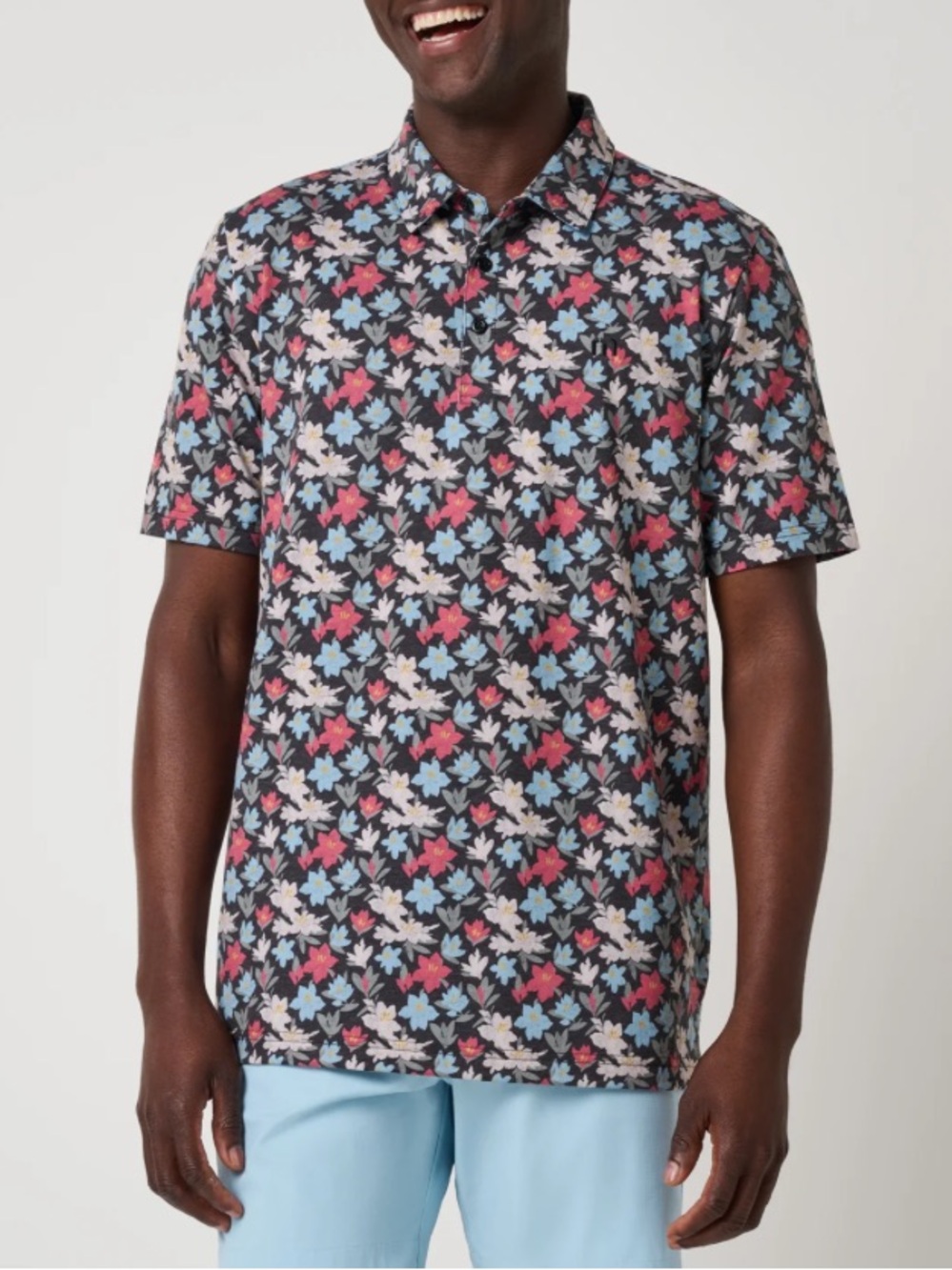 Travis Mathew Featherweight Fairway Fit Floral Polo NWT
